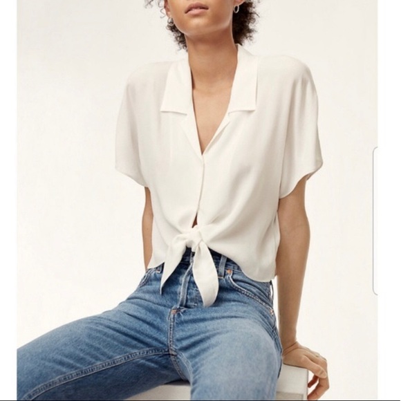 Wilfred Free Tie-front “Huang” Blouse | Aritzia - Picture 2 of 7